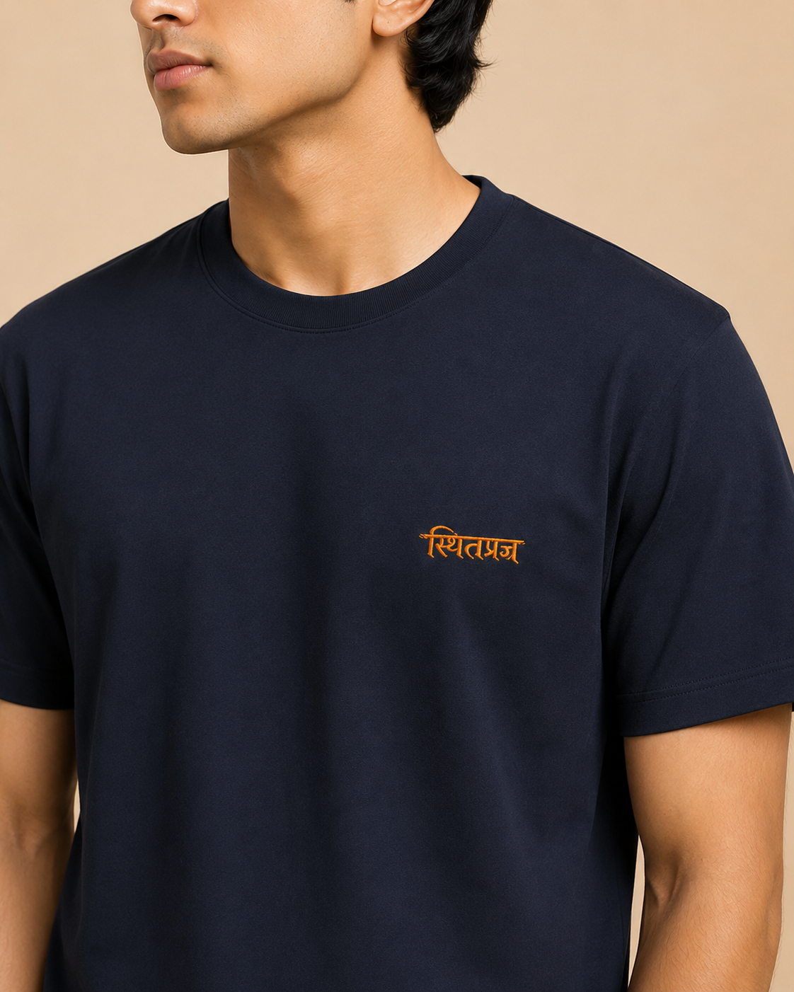 Sthitaprajna Embroidered Supima T-Shirt