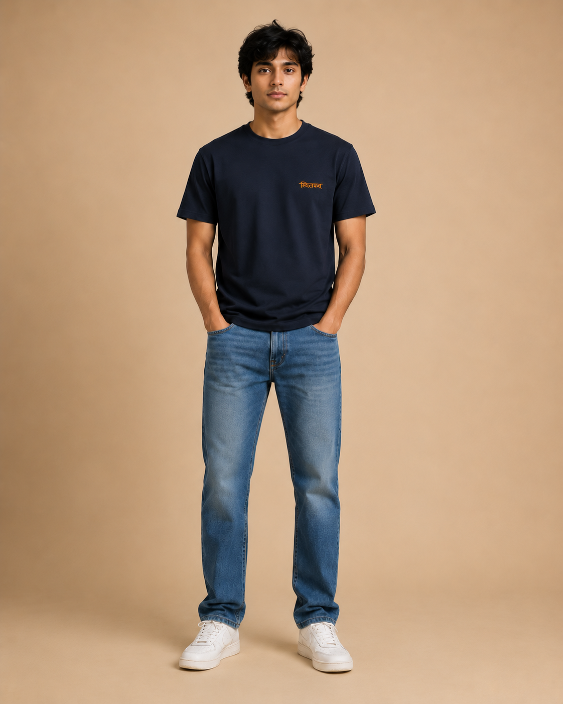 Sthitaprajna Embroidered Supima T-Shirt