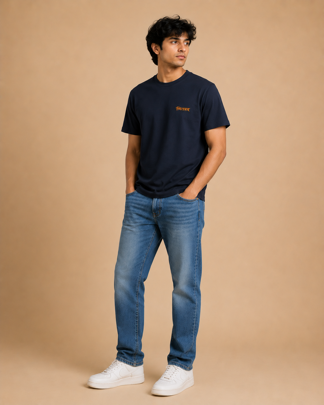 Sthitaprajna Embroidered Supima T-Shirt