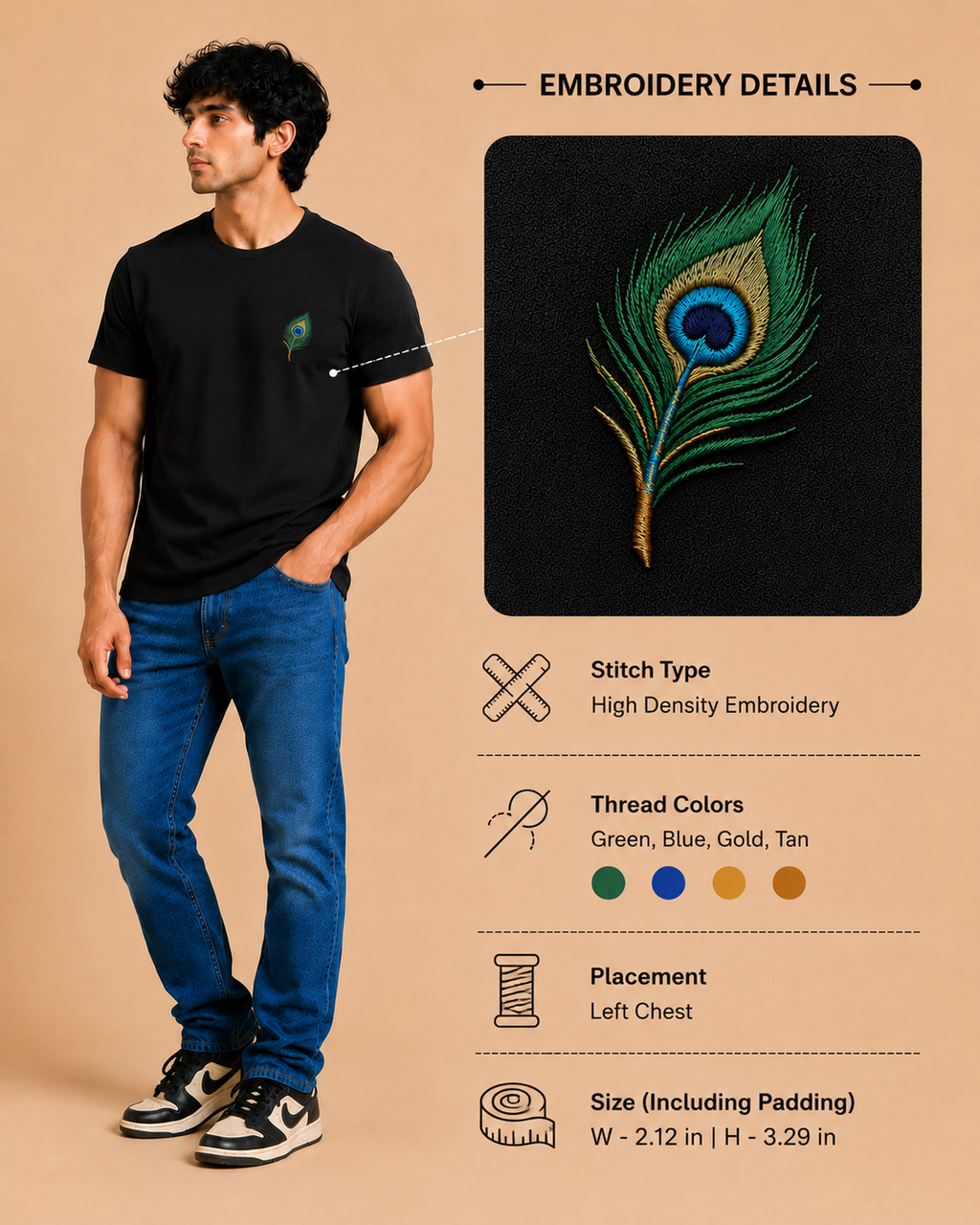Morpankh Embroidered Supima T-Shirt