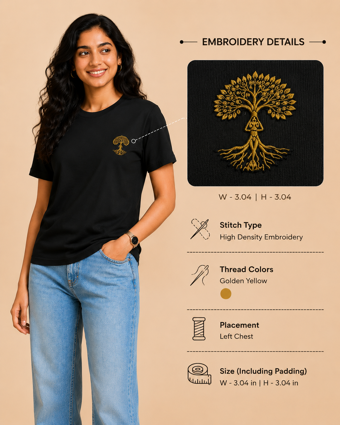 Roots of Resilience Embroidered Supima T-Shirt